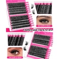 thumbnail image 3 of Kit de Pestañas Postizas en Racimos MilyBest 864 piezas Curl D, 3 of 9