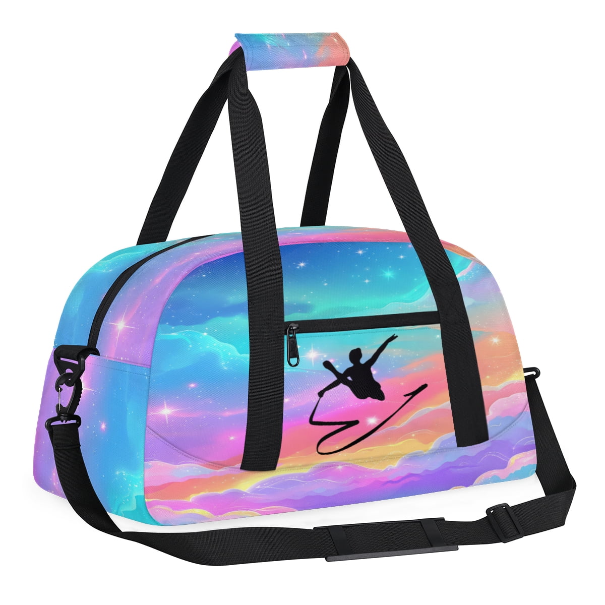 Qzjjjmy Dance Gymnastics Bag for Girls Duffle Bag Dance Travel and Gymnastics Tote Bag for Kids