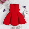 thumbnail image 4 of Eltusu Girls Dresses, Sleeveless Crewneck Party Casual Summer Clothes Red Size 12-18 M, 4 of 5