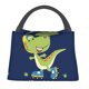 thumbnail image 1 of Balery Dino Playing Roller Skate Bolsa de Aislamiento Portátil – Bolsa de Almuerzo con Forro de Aluminio Mejorado, Funda Impermeable y Fácil de Limpiar para Picnic y Caja de Almuerzo, 1 of 6