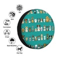 thumbnail image 4 of Susaid Cartoon Dogs Print Water Proof Spare Tire Cover Wheel Tire Dust-proof Cover Fit Trailer, RV, SUV and Many Vehicle-15 inch, 4 of 6