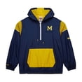 thumbnail image 2 of Men's Mitchell & Ness Navy Michigan Wolverines Anorak Vintage Logo Half-Zip Hoodie Jacket, 2 of 6