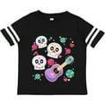 thumbnail image 3 of Inktastic Day of the Dead Owl Sugar Skulls and Guitar Boys or Girls Toddler T-Shirt, 3 of 5