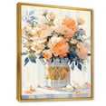 thumbnail image 2 of Designart "Tranquil Peony Blossoms" Peony Floater Framed Wall Art Living Room, 2 of 5