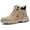 Khaki, variant on OwnShoe Waterproof Men's Work Boots Steel Toe Safety Shoes Non-Slip Lightweight Industrial Sneakers