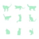 thumbnail image 5 of Pegatinas de pared que brillan en la oscuridad, noctilucentes, luminosas, para decoración de dormitorio, regalo 9x gato, 5 of 9
