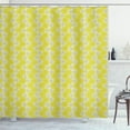 thumbnail image 1 of Spring Shower Curtain, Bicolor Floral Arrangement Seasonal Nature Illustration with Petal Blooms, Fabric Bathroom Set with Hooks, 69W X 84L Inches Extra Long, Yellow and Ivory, by Ambesonne, 1 of 3