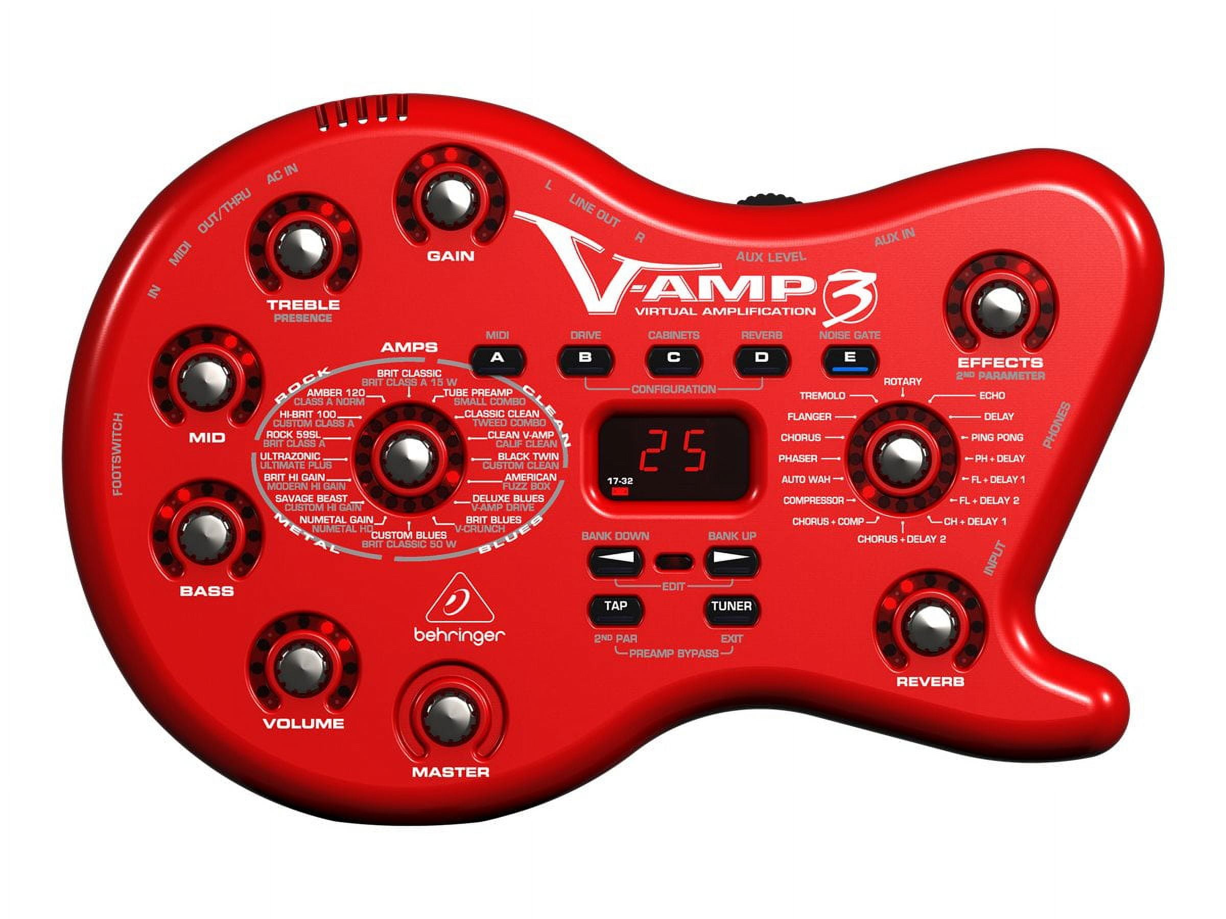 ギター BEHRINGER V-AMP3 Behringer V-AMP3 Guitar Amplifier w/480 Virtual Combos and