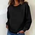 thumbnail image 3 of Otntypg Denim Sweatshirts for Women Fashion Long Sleeve Pullover Tops Trendy Oversized Casual Crew Neck Basic Jean T-Shirts Black S, 3 of 10