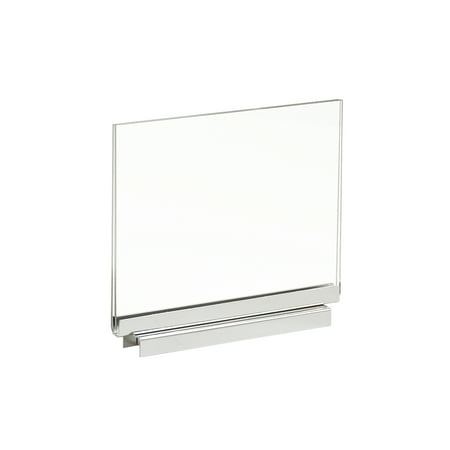 Econoco - PJM57P12 - 7"W x 5-1/2"H Acrylic Sign Holder with Chrome Magnetic Base - Sold in Pack of 12