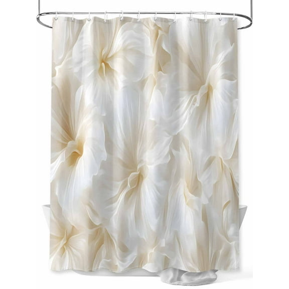 Fsddascl Vintage Flower Shower Curtain Set - 54" x 78" Washable Bathtub Curtain with 12 Hooks, Spring Floral Wildflower Solid Paint Art Waterproof Fabric Stall Shower Curtains for Bathroom/Bathtub