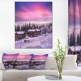 thumbnail image 1 of Frosty Winter Resorts in Forest - Landscape Wall Art on Canvas, 1 of 3