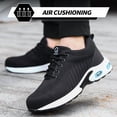 thumbnail image 4 of LAoutun Steel Toe Shoes for Men Black Work Shoes Safety Shoes Steel Toe Sneakers, 4 of 6
