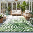 thumbnail image 2 of 5'x7' Area Rugs, Sage Green Palm Leaves Indoor Outdoor Area Rug for Living Room Bedroom, Summer Tropical Botanical Washable Bathroom Rugs Kitchen Floor Carpet Mats Home Decor Aesthetic, 2 of 8