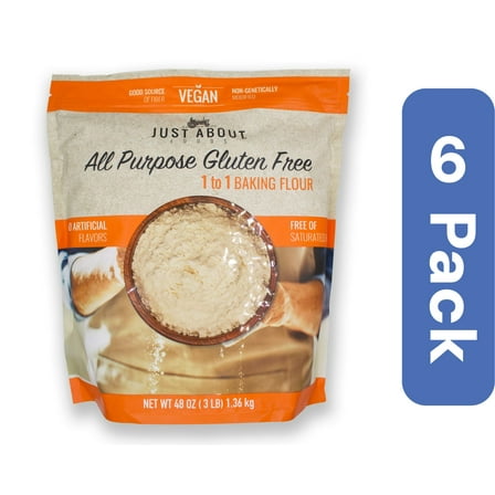 Just About Foods All-Purpose Flour 3 lb (Pack Of 6)