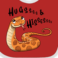thumbnail image 4 of Inktastic Hugs and Hisses Cute Snake for Valentines Day Boys or Girls Baby Bib, 4 of 4