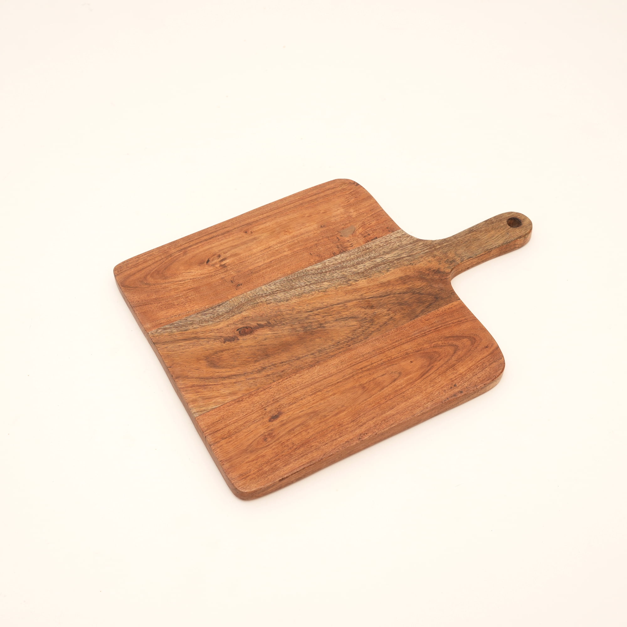 Handcrafted Acacia Wood Chopping Board with Handle, Natural Wood Grain, Multi-Purpose Kitchen Essential