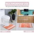 thumbnail image 6 of Home Weavers Gradation Rug Collection 100% Cotton Non-Slip Bathroom Rug Set Machine Washable Bathroom Rug, Bath Rug, U Shaped Contour, Runner, Coral Color 4 Piece Bath Carpet set, 6 of 6