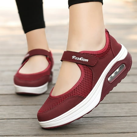 

XIAOFFENN Women s Fashion Casual Breathable Lightweight Platform Shoes Sport Running Shoes