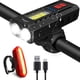 thumbnail image 1 of Luces para bicicleta, potente juego de luces LED para bicicleta recargables por USB, delanteras y traseras, luz para bicicleta impermeable con 5 modos, faro para bicicleta de montaña, bicicleta híbrid, 1 of 5