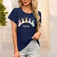 thumbnail image 1 of TaTaai Fashion Casual Women T Shirt Cotton Easter Print Crew Neck Short Sleeve Loose Fit Soft Breathable Lightweight Daily Holiday Street Wear Top Gift, 1 of 6