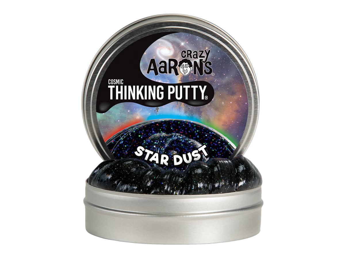 Crazy Aaron's Thinking Putty 4" Tin - Cosmic Star Dust - Multi-Color Sparkle Glow Putty, Soft Texture - Never Dries Out