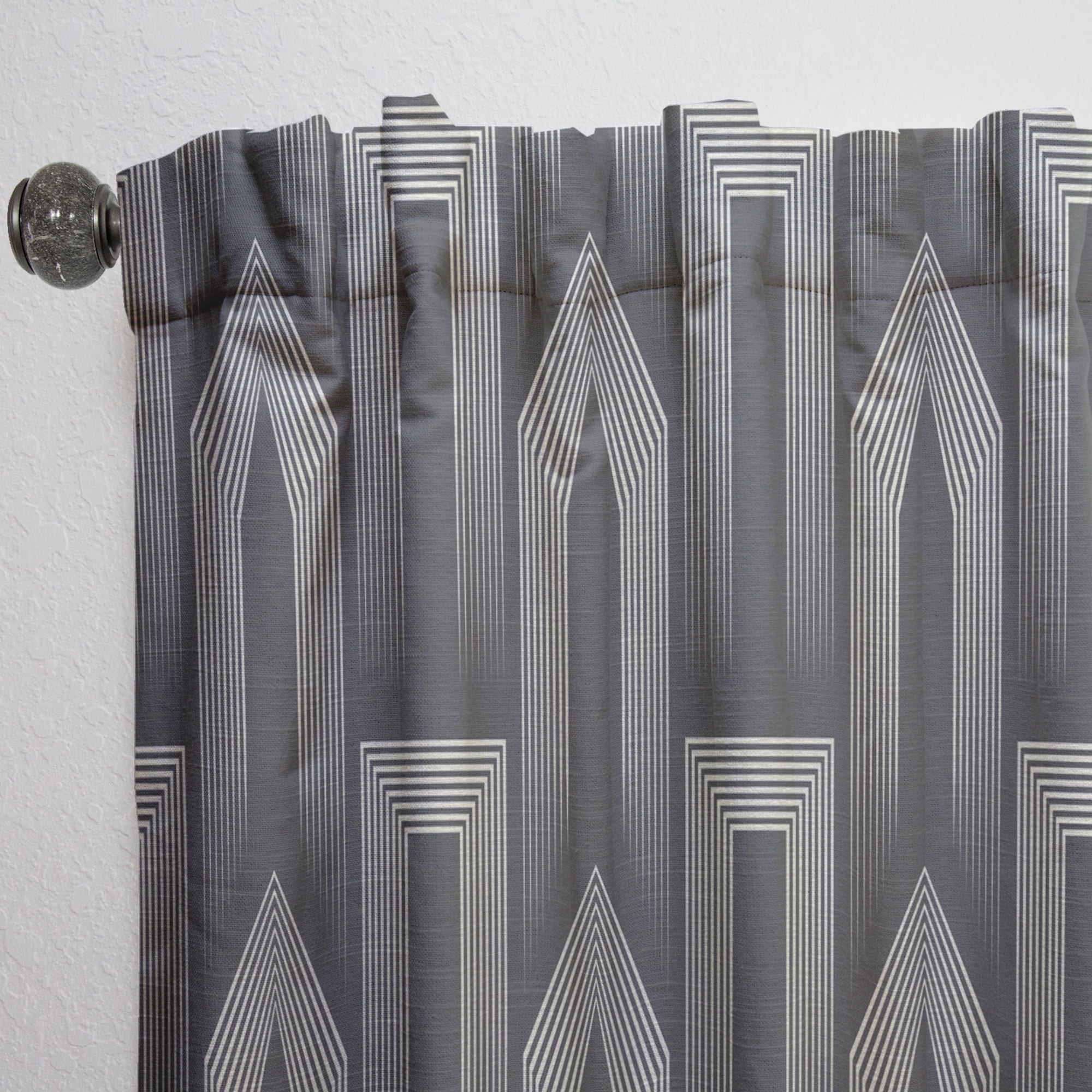 Designart 'Mimimal Monochrome Design III' Mid-Century Modern Curtain Panel