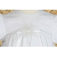 thumbnail image 2 of Girls 25" Cotton Split Panel Christening Baptism Victorian Style Gown with Lace, 2 of 3