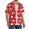 thumbnail image 4 of Disketp Men's Hawaiian Maple Leaves Print Shirts Button Down Holiday Beach Shirts-XX-Large, 4 of 7