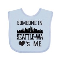 Inktastic Seattle Washington Someone Loves Me Skyline Boys or Girls Baby Bib