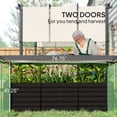 thumbnail image 5 of Outsunny Galvanized Raised Garden Bed, Planter Box with Crop Cage and Shade Cloth, Dark Gray, 5 of 9