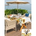 thumbnail image 4 of Modern Elephants Outdoor Tablecloth - 60x84 Inch Rectangle Dining Table Cover, Spring Summer Watercolor Sunflowers Daisy Waterproof Outdoor Table Cloth with Umbrella Hole & Zipper for Picnic/Patio, 4 of 7