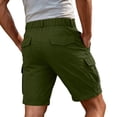thumbnail image 6 of Men's Cargo Shorts Quick Dry Lightweight Knee Length Bermuda Shorts with Pockets Elastic Waist Work Hiking Shorts, S, 6 of 9