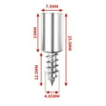 thumbnail image 4 of 20 Pcs Self-tapping Screws Cabinet Bracket Laminate Support Glass Studs Pegs, 4 of 8