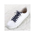 thumbnail image 6 of INSPIRE CHIC Unisex Color Block Stripe Canvas Flat Shoelace for Sneakers Blue White 150cm/59.06", 6 of 6