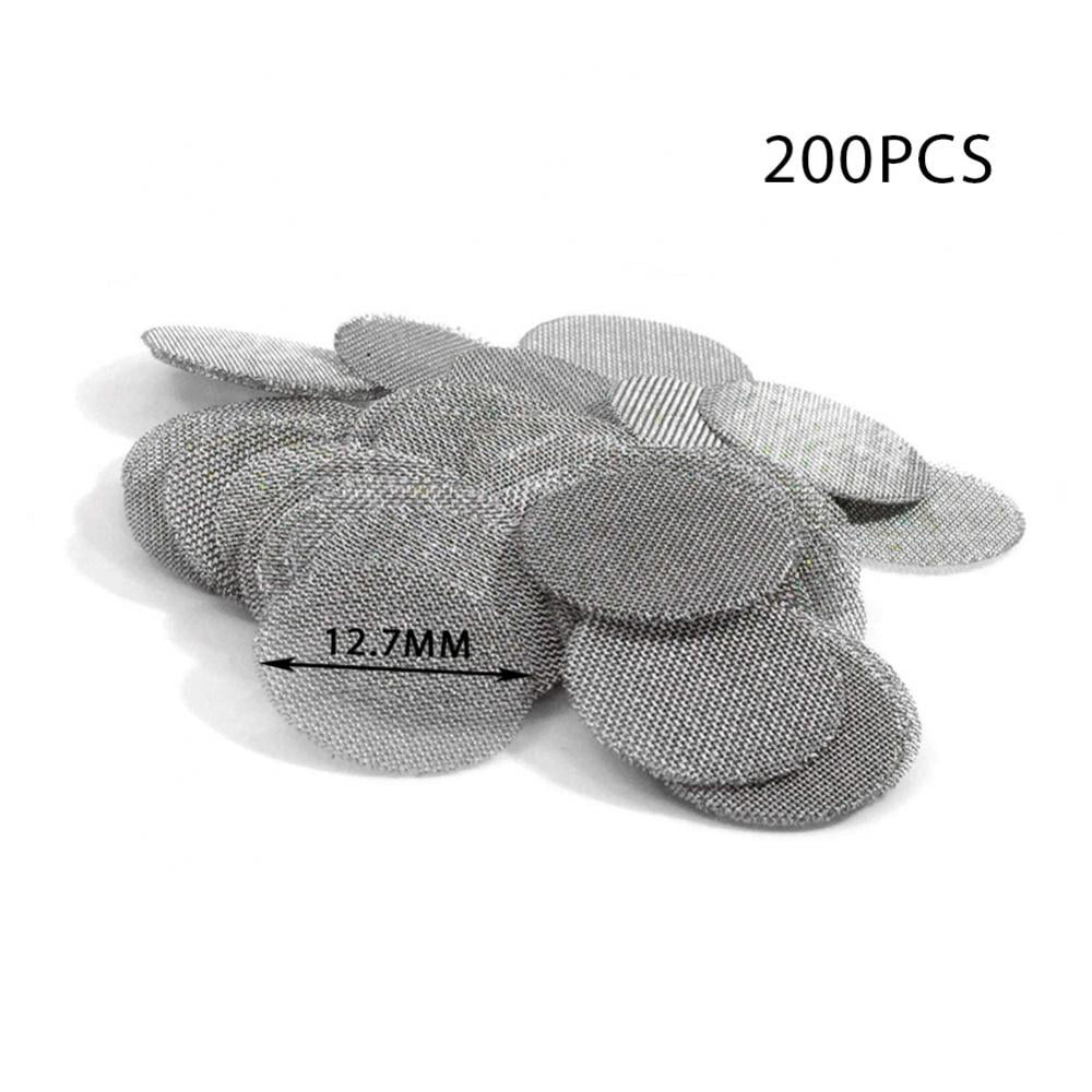 200pcs Stainless Steel Metal Pipe Screens Filters 12.7mm Pipe Bowl Screens Bong Gauzes Pipe