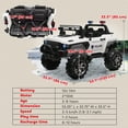 thumbnail image 3 of Aosom 2-Seater Kids Ride-On Car 12V RC 2-Seater Police Truck Electric Car For Kids with Full LED Lights, MP3, Parental Remote Control (White), 3 of 10