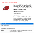 thumbnail image 2 of Left Driver Side Tail Light Assembly - with Red Lens and Clear Round Lens - Compatible with 2005 - 2007 Scion TC (without LED Style Lights) 2006, 2 of 2