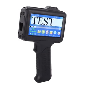Machine de codage à main, imprimante jet d'encre à main simple UI Interface 4.3 1 cm LED écran tactile Polyvalent pour papier en cuir plastique