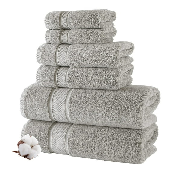 Juego de toallas NOVA Luxury Linen Mirage Grey 6 piezas