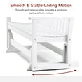 thumbnail image 5 of Patio Glider Loveseat Chair, 2 Person Outdoor Bench with 800 lbs Weight Capacity, All-Weather HIPS Patio Chair Swing Rocking Bench for Garden, Backyard, Porch, White, 5 of 8