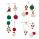 thumbnail image 2 of 4 pares de pendientes navideños con colgante de pompón, bonitos pendientes colgantes, 2 of 8