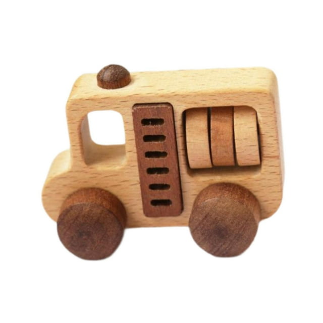 Vehículos De Madera Juguetes Helicóptero Juguete Aprendizaje Regalo Montessori Juguetes Para Bebés Camión De Bomberos