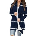 thumbnail image 1 of Npasoilc Manteaux pour Femmes Cardigan Veste Décontractée à Manches Longues à Rayures et à Fleurs pour Dames, 1 of 6