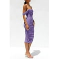 thumbnail image 4 of PRETTYGARDEN Women's Summer Off The Shoulder Dresses Sleeveless Ruched Fitted Cocktail Party Club Midi Bodycon Dress, 4 of 8