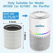 AIRFIRE Air Purifiers for Home 975sq.ft HEPA Air Purifiers with APP for Bedroom, Pollen, Wildfire/Smoke, Pet Dander&Odor, Dust,AP203, White,2026 New