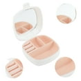 thumbnail image 3 of Unique Bargains Multi-Function Stylish Jewelry Box Organizer With Mirror White, 3 of 5
