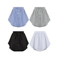 thumbnail image 2 of Gustave 4Pcs Women's Shirt Extender Skirt-Adjustable Layering Fake Top Lower Sweep Shirt Half Length Skirt for Sweater Sweatshirt Jacket, 2 of 9