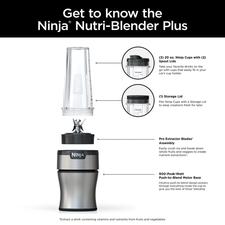 Ninja Nutri-Blender Plus Compact Blender with To-Go Cups photo 3