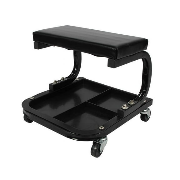 KFFKFF Garage Shop Creeper Seat with Tool Tray Rolling Padded Auto Mechanic Stool ,250 lbs Capacity